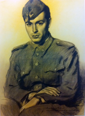 Rafael de Penagos Retrato de su hijo Rafael Carboncillo 1946